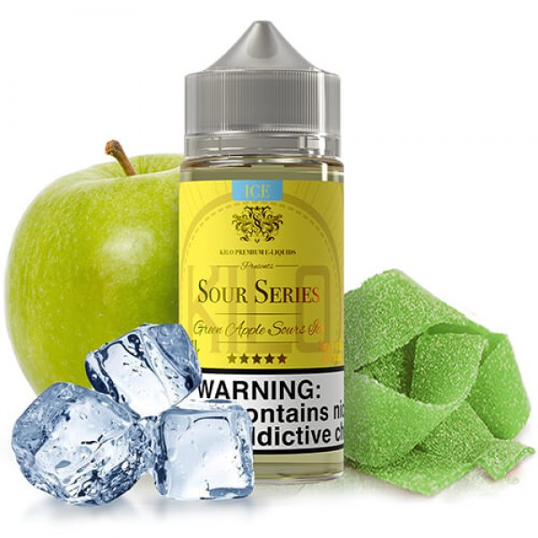 Kilo eLiquids Sour Series ICE – Green Apple Sours Ice – 100ml / 3mg