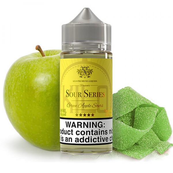 Kilo eLiquids Sour Series – Green Apple Sours – 100ml / 3mg