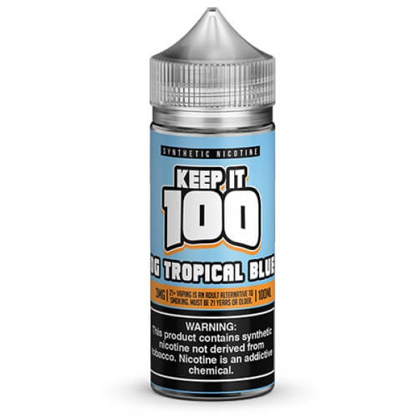 Keep It 100 Synthetic E-Juice – OG Tropical Blue – 100ml / 0mg