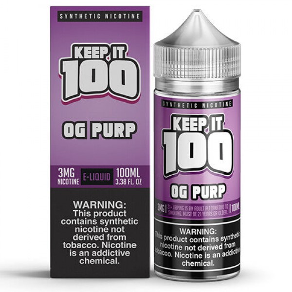 Keep It 100 Synthetic E-Juice – OG Purp – 100ml / 0mg