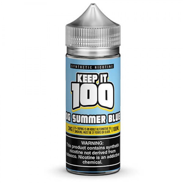 Keep It 100 Synthetic E-Juice – OG Summer Blue – 100ml / 0mg