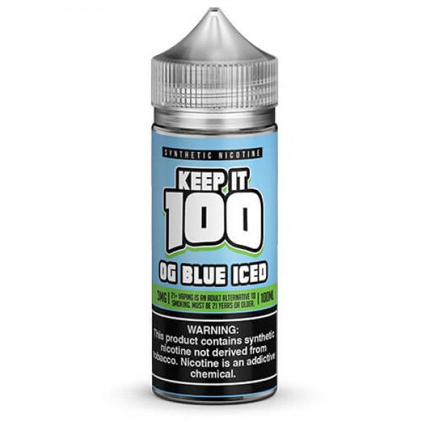 Keep It 100 Synthetic E-Juice – OG Blue ICED – 100ml / 0mg