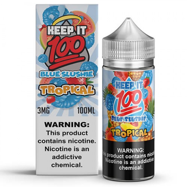 Keep It 100 E-Juice – Tropical Blue Slushie – 100ml / 6mg