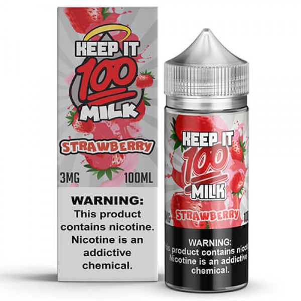 Keep It 100 E-Juice – Strawberry Milk – 100ml / 0mg
