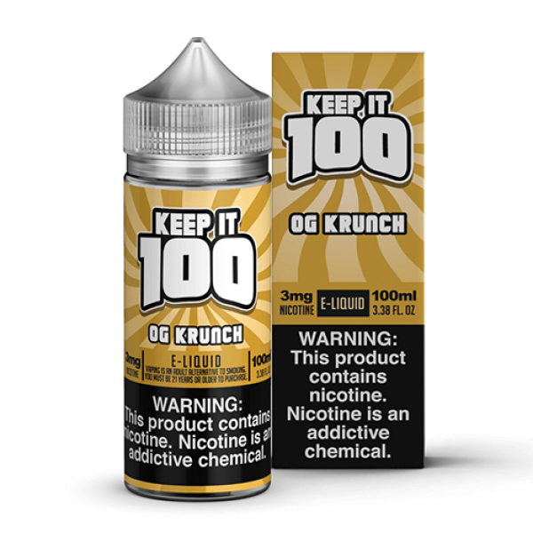 Keep It 100 Synthetic E-Juice – Krunch – 100ml / 0mg