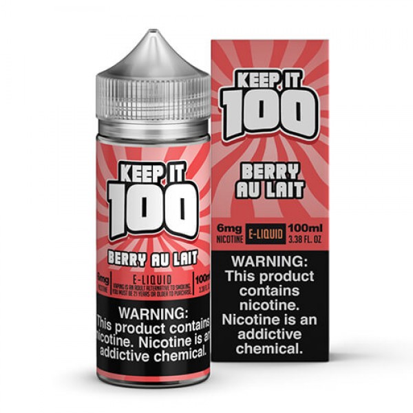 Keep It 100 E-Juice – Berry Au Lait (Strawberry Milk) – 100ml / 3mg