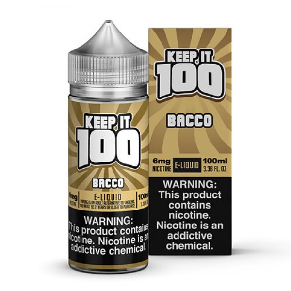 Keep It 100 E-Juice – Bacco – 100ml / 0mg