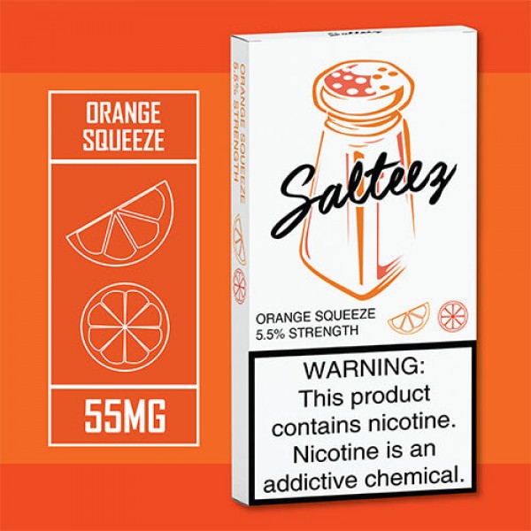 Salteez Pods – Orange Squeeze (4 Pack) – 4 Pack / 55mg