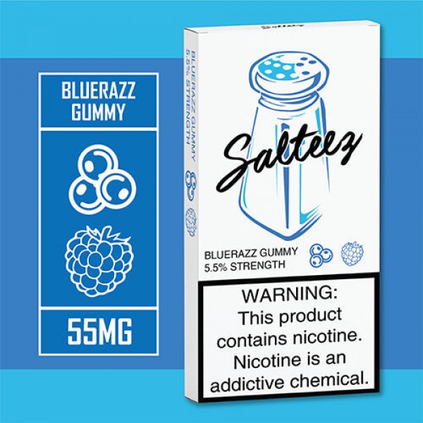 Salteez Pods – Blue Razz Gummy (4 Pack) – 4 Pack / 55mg